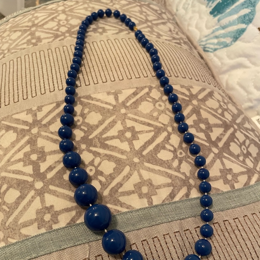 Royal Blue Pearl Necklace